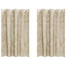 vidaXL Bársonyfüggönyök függönyökkel 2 pcs Krém 175 x 140 cm Bársony