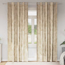 vidaXL Bársonyfüggönyök 2 db Krém 245 x 140 cm Bársony