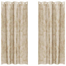 vidaXL Bársonyfüggönyök függönyökkel 2 pcs Krém 245 x 140 cm Bársony