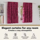 vidaXL Bársonyfüggönyök függönyökkel 2 pcs bordó 140 x 140 cm Bársony