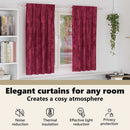 vidaXL Bársonyfüggönyök függönyökkel 2 pcs bordó 175 x 140 cm Bársony