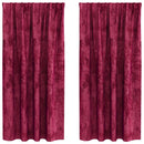 vidaXL Bársonyfüggönyök függönyökkel 2 pcs bordó 175 x 140 cm Bársony