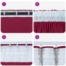 vidaXL Bársonyfüggönyök függönyökkel 2 pcs bordó 225 x 140 cm Bársony