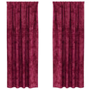 vidaXL Bársonyfüggönyök függönyökkel 2 pcs bordó 225 x 140 cm Bársony