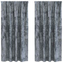 vidaXL Bársonyfüggönyök 2 pcs Ezüst Szürke 175 x 140 cm Bársony