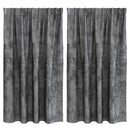 vidaXL Bársonyfüggönyök függönyökkel 2 pcs Szürke 140 x 140 cm Bársony
