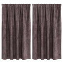vidaXL Bársonyfüggönyök függönyökkel 2 pcs Barna 140 x 140 cm Bársony