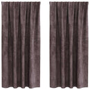 vidaXL Bársonyfüggönyök függönyökkel 2 pcs Barna 175 x 140 cm Bársony