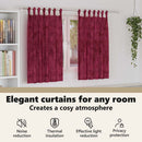 vidaXL Bársonyfüggönyök függönyökkel 2 pcs Bordó 140 x 140 cm Bársony