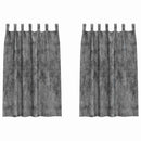vidaXL Bársonyfüggönyök függönyökkel 2 pcs Szürke 175 x 140 cm Bársony
