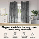 vidaXL Bársonyfüggönyök függönyökkel 2 pcs Szürke 245 x 140 cm Bársony