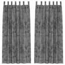 vidaXL Bársonyfüggönyök függönyökkel 2 pcs Szürke 260 x 140 cm Bársony