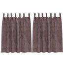vidaXL Bársonyfüggönyök függönyökkel 2 pcs Barna 140 x 140 cm Bársony