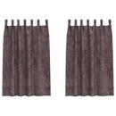 vidaXL Bársonyfüggönyök függönyökkel 2 pcs Barna 175 x 140 cm Bársony