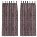 vidaXL Bársonyfüggönyök függönyökkel 2 pcs Barna 245 x 140 cm Bársony