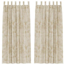 vidaXL Bársonyfüggönyök függönyökkel 2 pcs Krém 260 x 140 cm Bársony