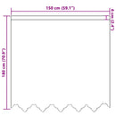 vidaXL Csipkés Függöny függönyökkel Fehér 180 x 150 cm Poliészter