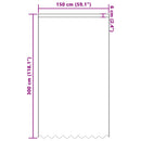 vidaXL Csipkés Függöny függönyökkel Fehér 300 x 150 cm Poliészter