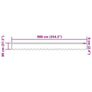 vidaXL Csipkés Függöny függönyökkel Fehér 80 x 900 cm Poliészter