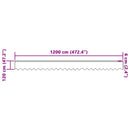 vidaXL Csipkés Függöny függönyökkel Fehér 120 x 1200 cm Poliészter
