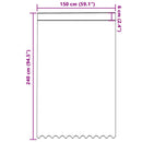 vidaXL Csipkés Függöny függönyökkel Fehér 240 x 150 cm Poliészter