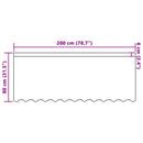 vidaXL Csipkés Függöny függönyökkel Fehér 80 x 200 cm Poliészter