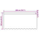 vidaXL Csipkés Függöny függönyökkel Fehér 200 x 120 cm Poliészter
