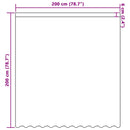 vidaXL Csipkés Függöny függönyökkel Fehér 200 x 200 cm Poliészter