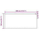vidaXL Csipkés Függöny függönyökkel Fehér 300 x 140 cm Poliészter