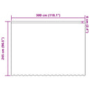 vidaXL Csipkés Függöny függönyökkel Fehér 300 x 245 cm Poliészter