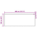 vidaXL Csipkés Függöny függönyökkel Fehér 160 x 400 cm Poliészter