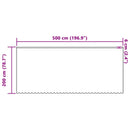 vidaXL Csipkés Függöny függönyökkel Fehér 200 x 500 cm Poliészter