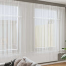 vidaXL Csipkés Függöny függönyökkel Fehér 245 x 900 cm Poliészter