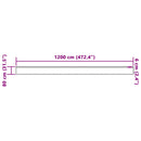vidaXL Csipkés Függöny függönyökkel Fehér 80 x 1200 cm Poliészter
