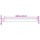 vidaXL Csipkés Függöny függönyökkel Fehér 100 x 1200 cm Poliészter