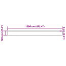 vidaXL Csipkés Függöny függönyökkel Fehér 120 x 1200 cm Poliészter