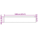 vidaXL Csipkés Függöny függönyökkel Fehér 220 x 1200 cm Poliészter