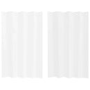 vidaXL Voile Függöny függönyökkel 2 pcs Fehér 140 x 140 cm Poliészter