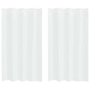 vidaXL Voile Függöny függönyökkel 2 pcs Fehér 175 x 140 cm Poliészter