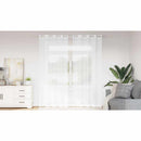 vidaXL Voile Függöny függönyökkel 2 pcs Fehér 225 x 140 cm Poliészter