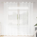 vidaXL Voile Függöny függönyökkel 2 pcs Fehér 225 x 140 cm Poliészter