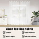 vidaXL Voile Függöny függönyökkel 2 pcs Fehér 225 x 140 cm Poliészter