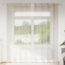 vidaXL Voile Függöny 2 db Homokszín 260 x 140 cm Poliészter