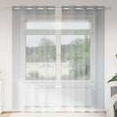 vidaXL Voile Függöny 2 db Sötétszürke 225 x 140 cm Poliészter