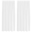 vidaXL Voile Függöny függönyökkel 2 pcs Fehér 175 x 140 cm Poliészter