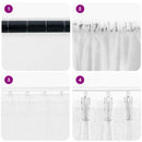 vidaXL Voile Függöny függönyökkel 2 pcs Fehér 225 x 140 cm Poliészter