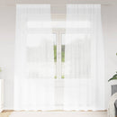 vidaXL Voile Függöny függönyökkel 2 pcs Fehér 225 x 140 cm Poliészter