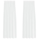 vidaXL Voile Függöny függönyökkel 2 pcs Fehér 225 x 140 cm Poliészter