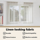 vidaXL Voile Függöny függönyökkel 2 pcs Krém 175 x 140 cm Poliészter