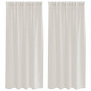 vidaXL Voile Függöny függönyökkel 2 pcs Krém 175 x 140 cm Poliészter